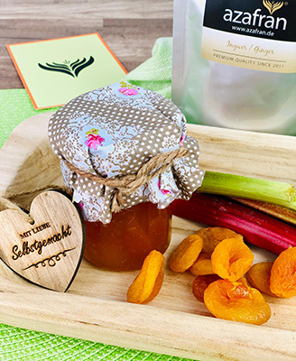 Aprikosen-Rharbarber-Marmelade Tüte
