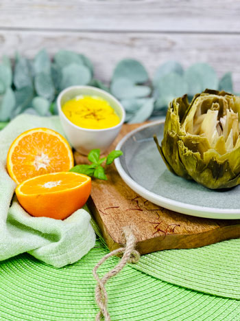 Artischocke-mit-Orangen-Safran-Dip-Rezept-3