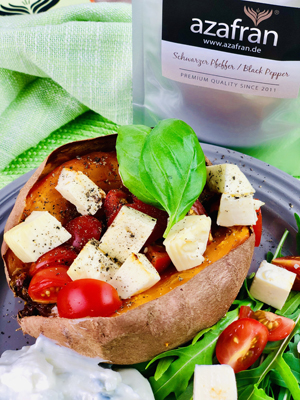Gefüllte Süßkartoffel mit Feta Mini