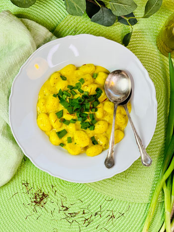 Gnocchi-in-Safransauce-Rezept-2