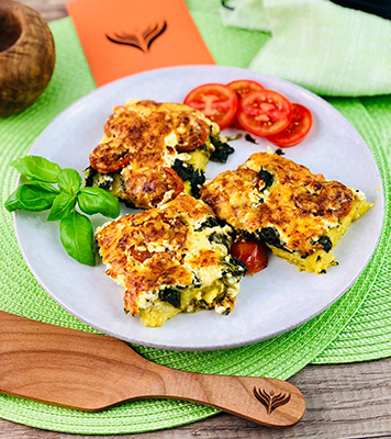 Polenta Spinat und Käse 2 mini