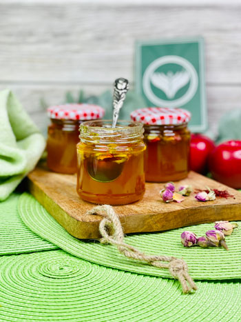 Rosen-Apfel-Gelee-mit-Safran-Rezept-2