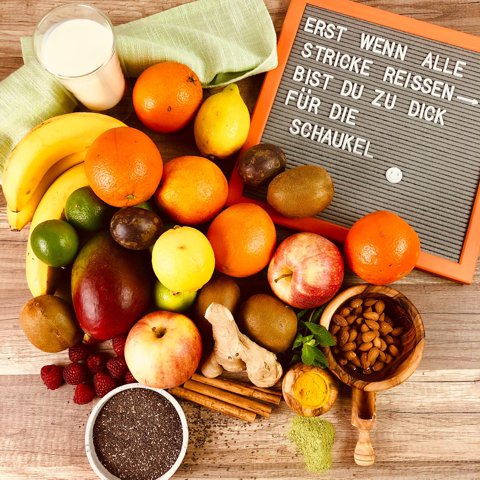 Smoothies und Ingwershot Zutaten
