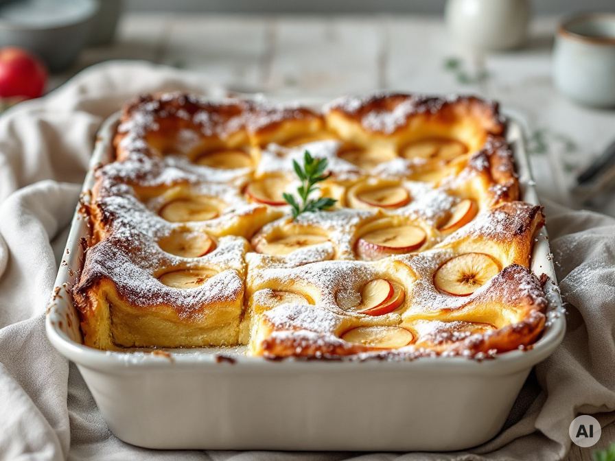 Apfelpfannkuchen vom Blech Rezept