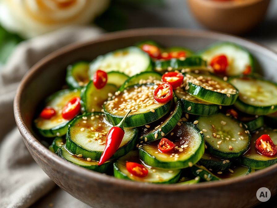 Asiatischer Gurkensalat – Rezept