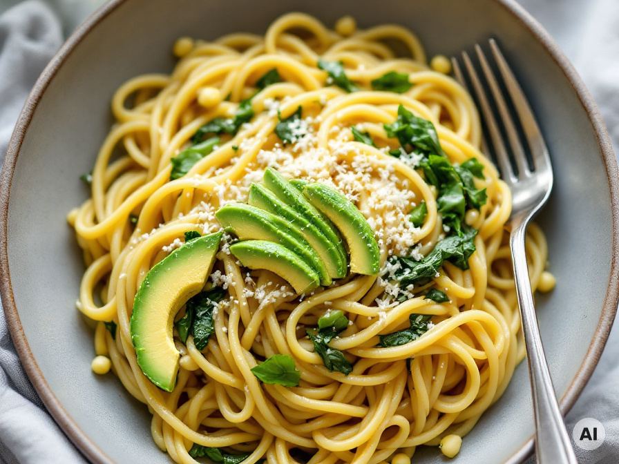 Avocado-Spinat-Pastasaucen Rezept