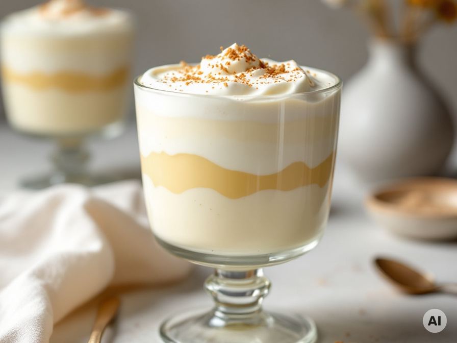 Bienenstich Dessert im Glas mit Puddingcreme Rezept