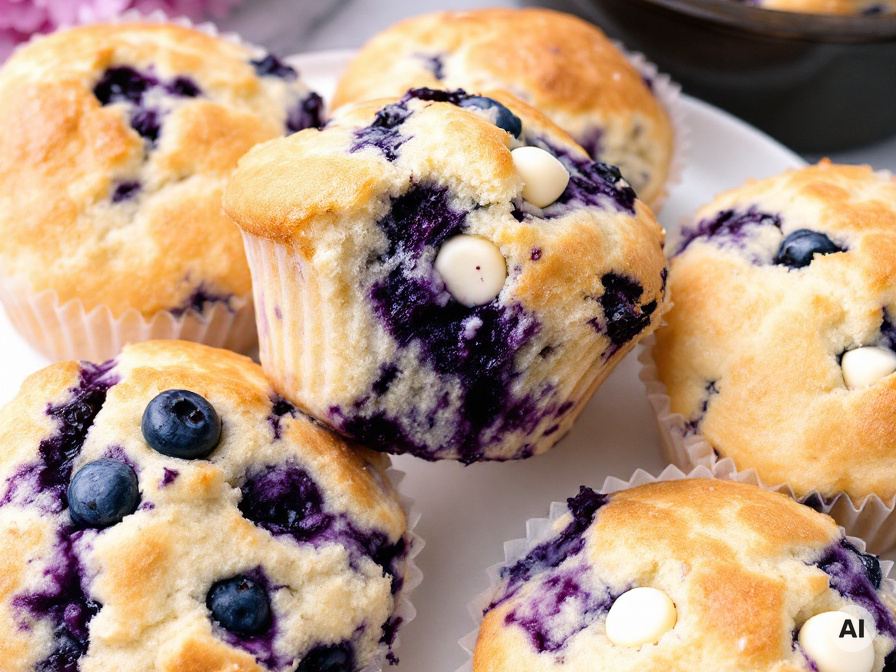 Blaubeer Muffins mit Buttermilch – Rezept