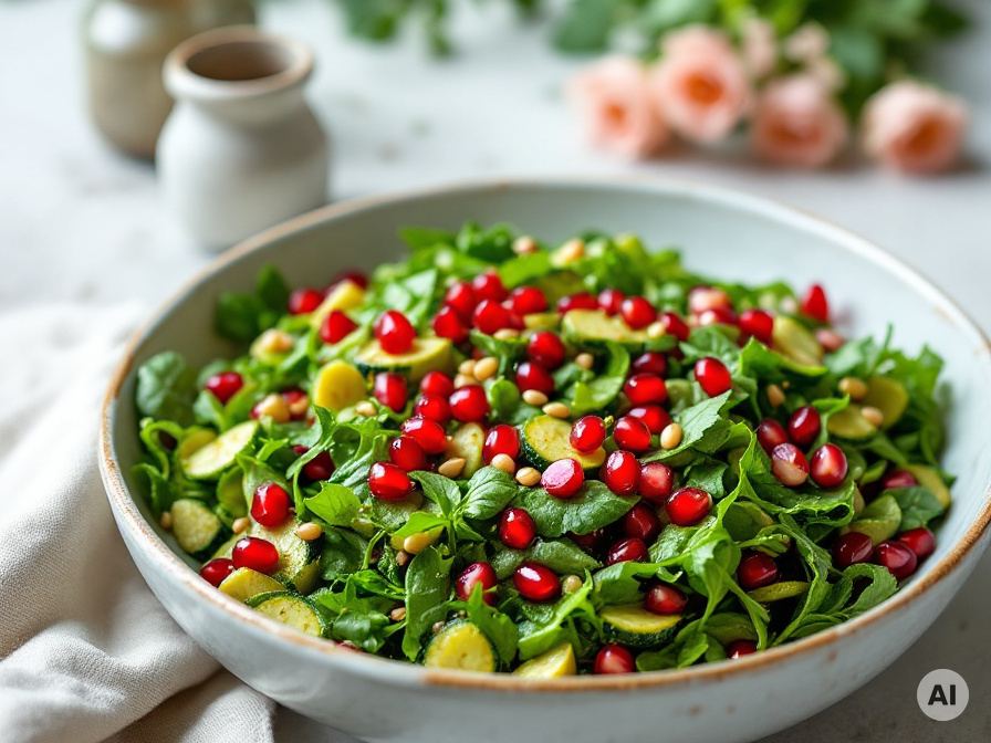 Brokkolisalat mit gerösteten Pinienkernen Rezept