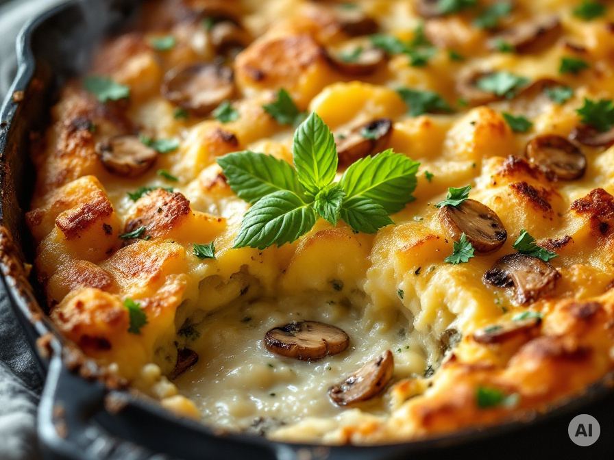 Champignons Auflauf mit Café de Paris Saucen Rezept