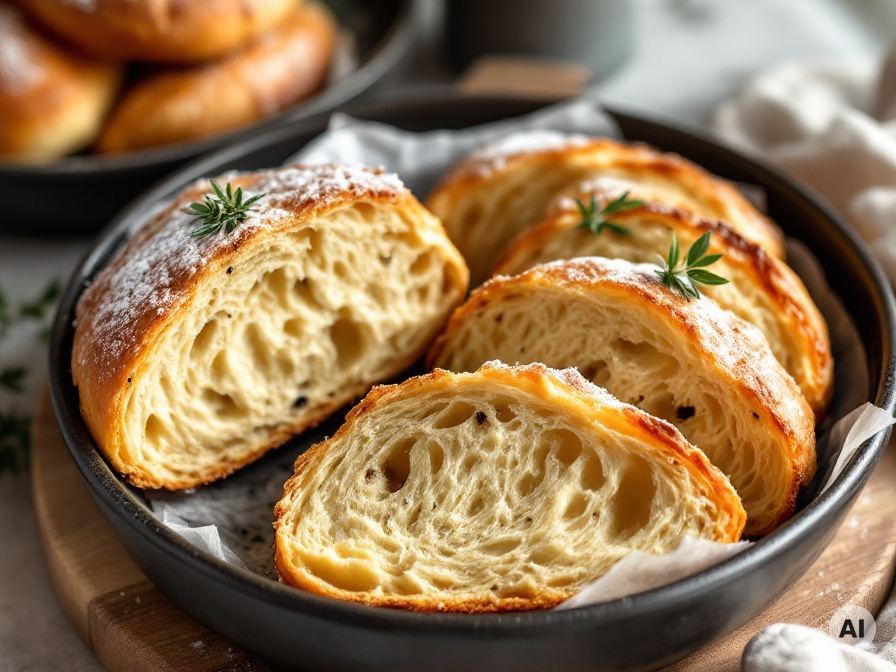 einfaches Ciabatta Baguette – Rezept