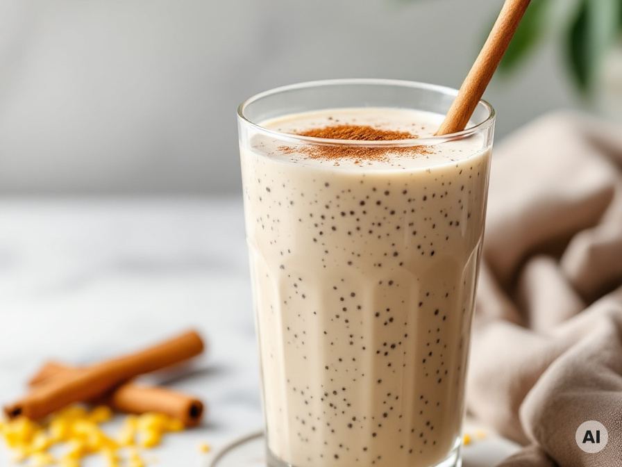 Cremiger Bananen-Leinsamen Smoothie Rezept