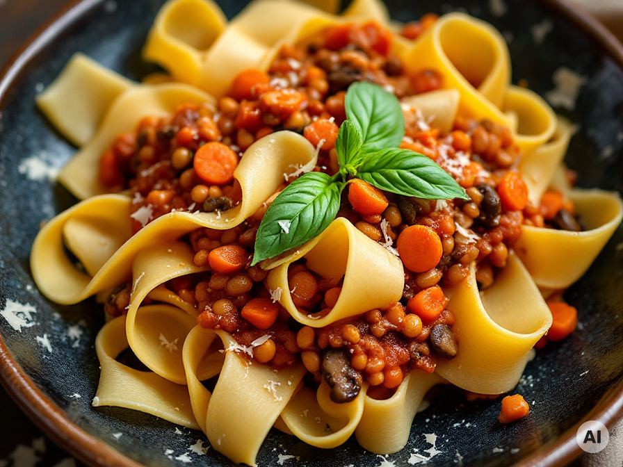 Einfache Linsenbolognese Rezept