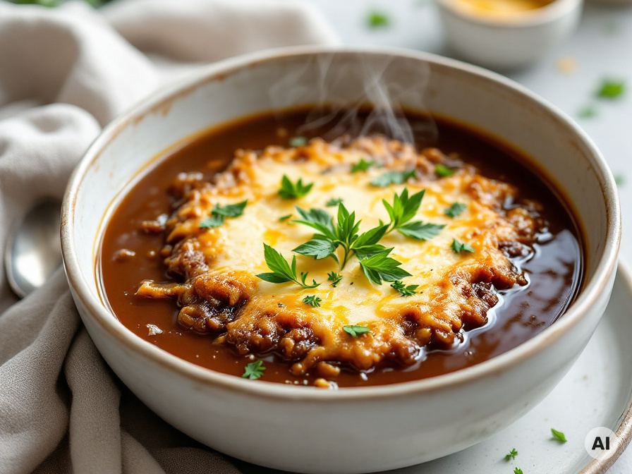 Einfaches Französisches Zwiebelsuppen Rezept