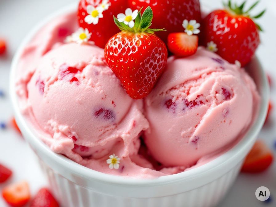 Veganes Erdbeer Bananen Eis – Rezept