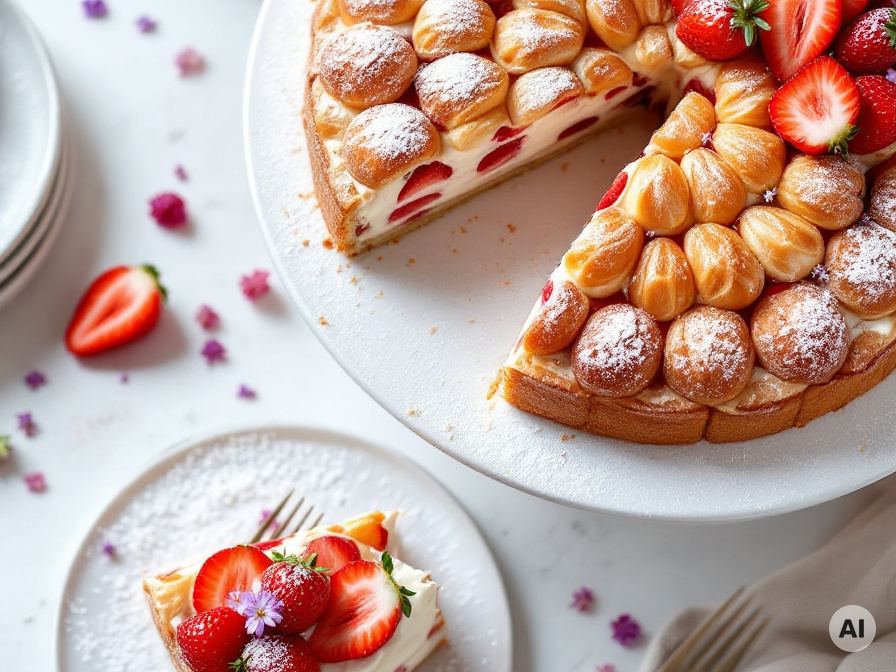 Erdbeer Windbeutel Torte – Rezept