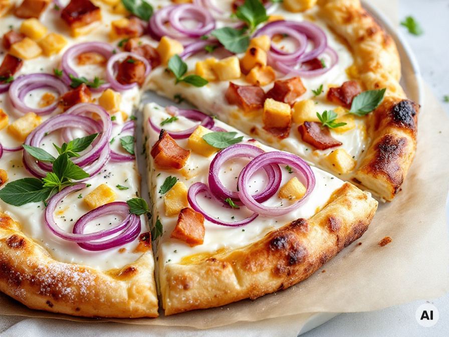 Flammkuchen Elsässer Art Rezept