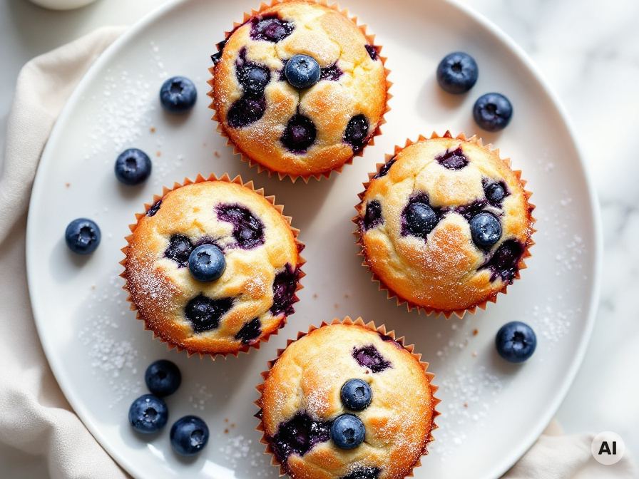 Fluffige Blaubeeren-Muffins Rezept