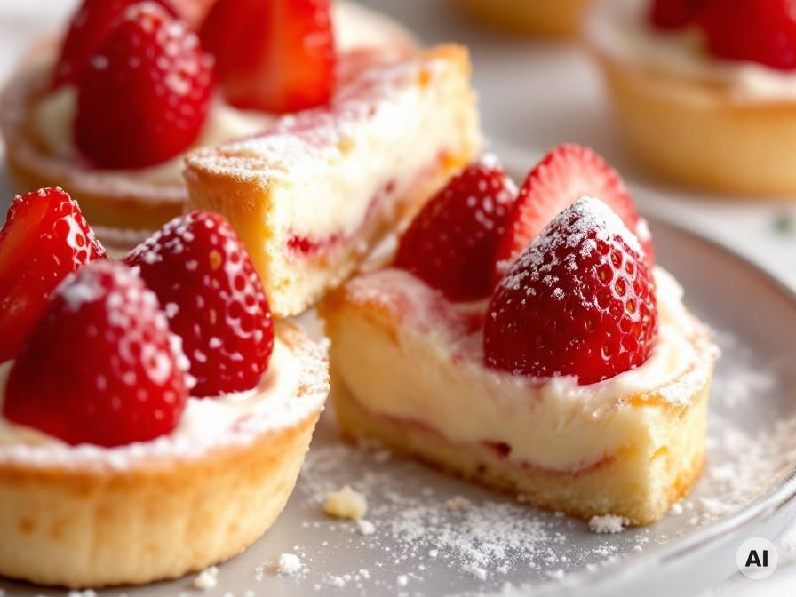 Fluffige Erdbeertörtchen – Rezept