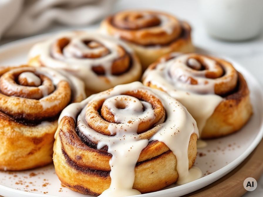 Fluffige Zimtschnecken mit Frosting Rezept