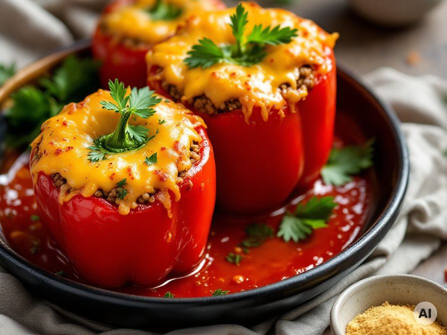 Gefüllte Paprika – lecker, bunt & gesund!