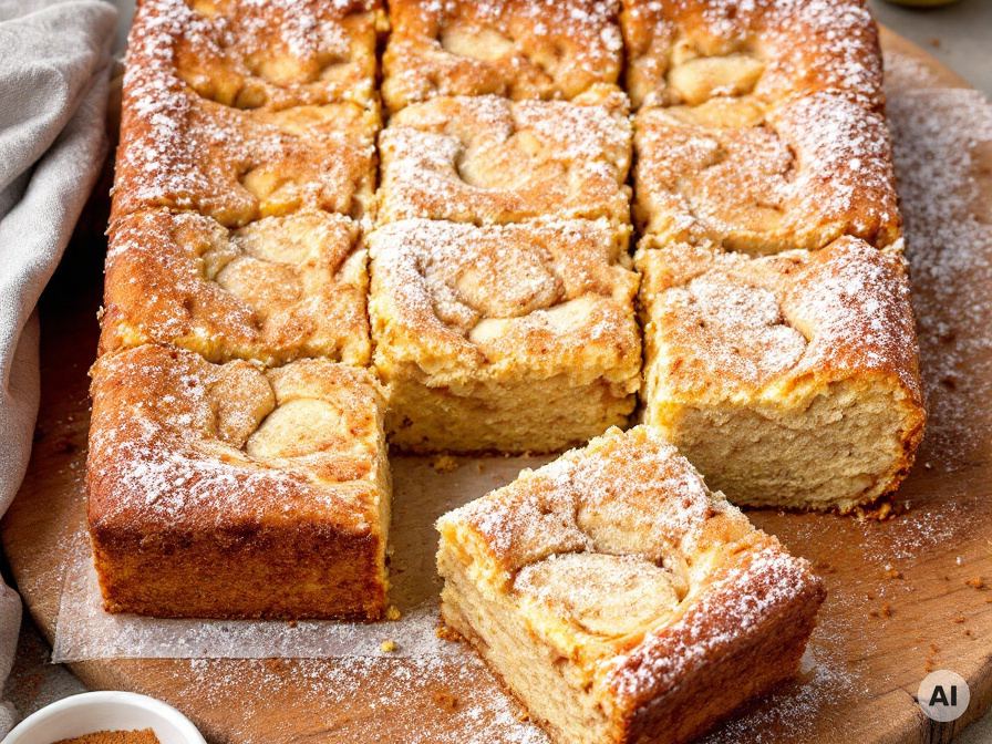 Geschichteter Apfelkuchen mit Streuseln Rezept