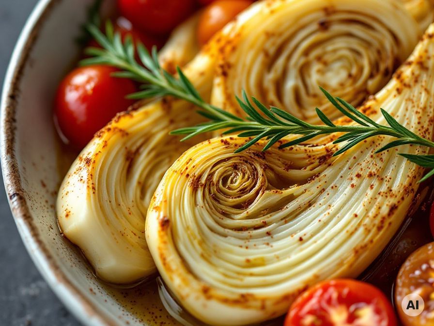 Geschmorter Fenchel mit Tomaten Rezept