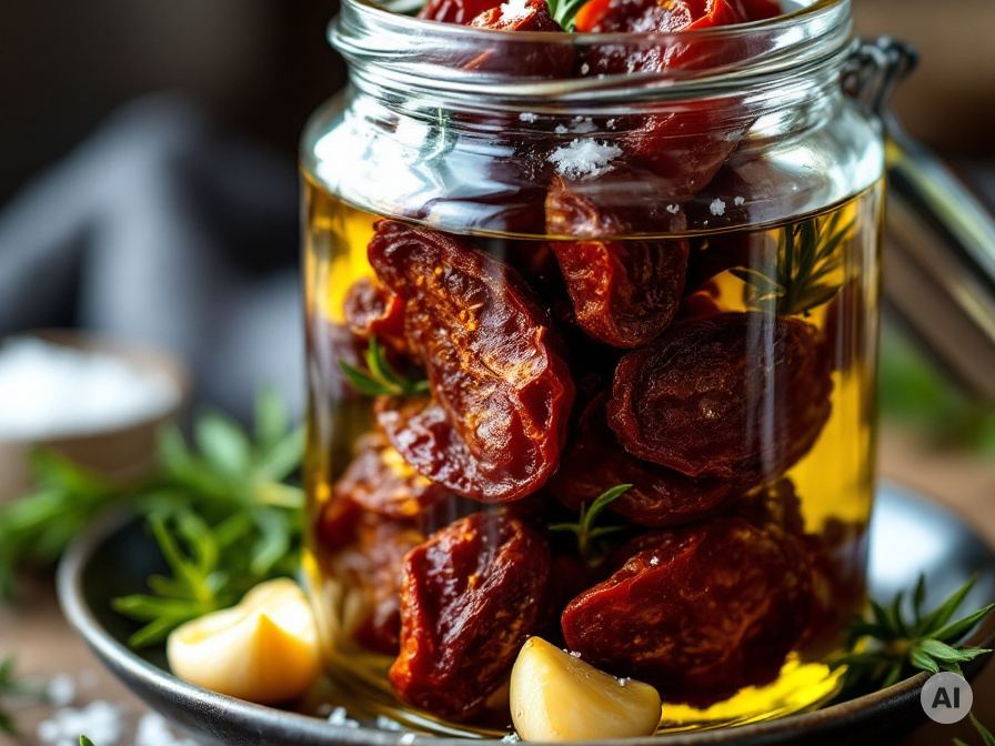 Getrocknete Tomaten in Olivenöl – Rezept