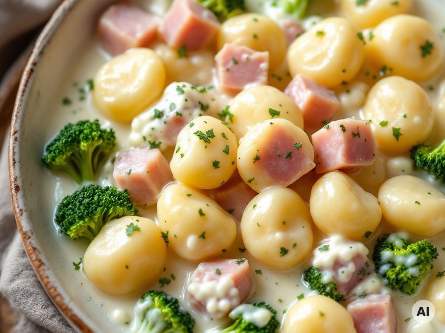 Gnocchis in Sahnesoße mit Schinken Rezept