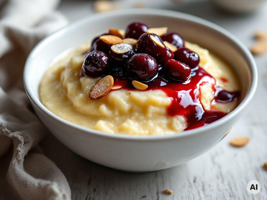 Grießbrei mit heißen Kirschen Rezept