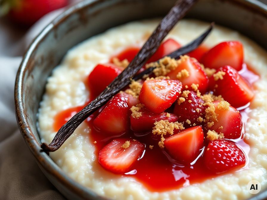 Grießbrei mit Frucht Kompott Rezept
