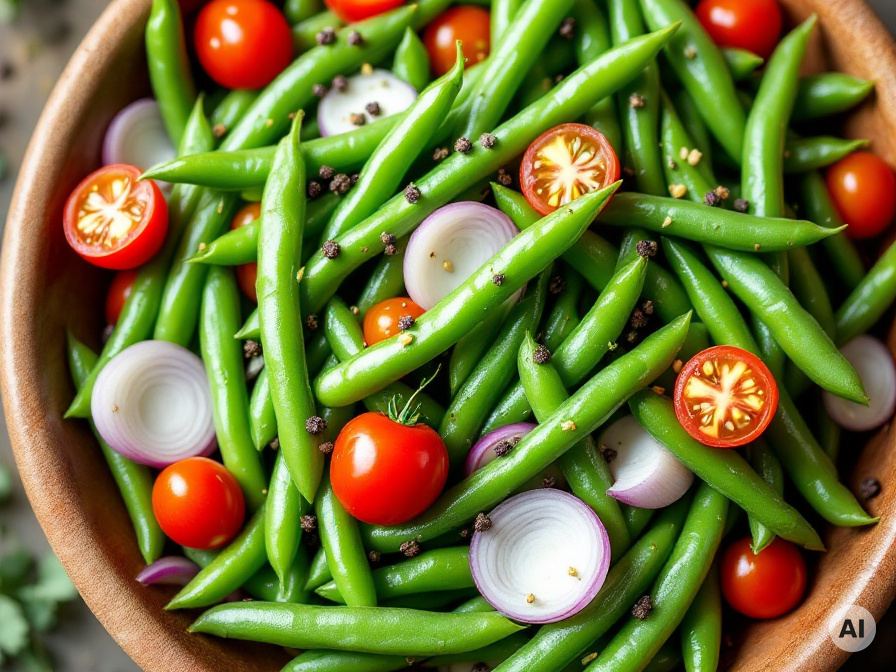 Grüner Bohnensalat – Rezept