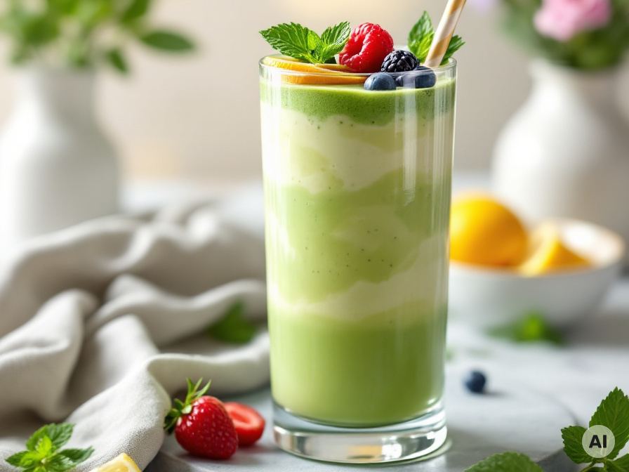 Grüner Smoothie mit Feldsalat Rezept