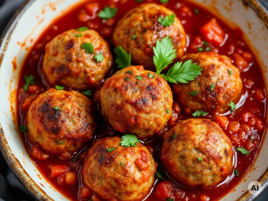 Hackbällchen in Tomatensoße – Rezept