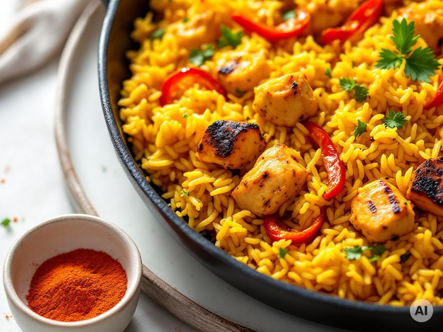 Hähnchengyros Reispfannen Rezept