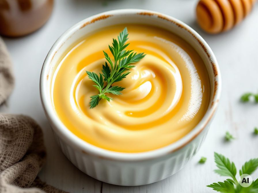 Honig Senf Sauce für Salat, Burger und Fisch Rezept