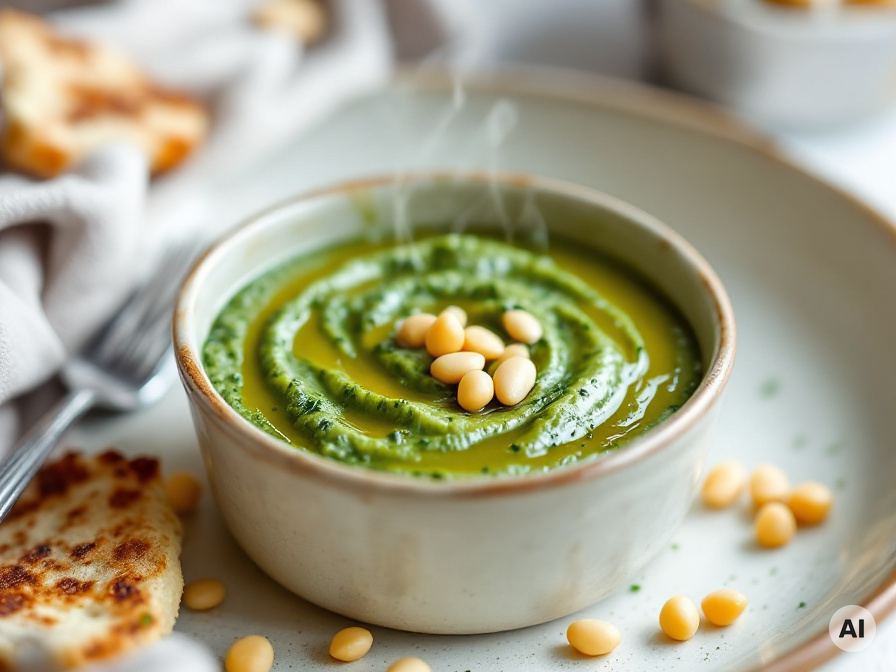 Einfache Kartoffelsuppe mit Pesto Rezept