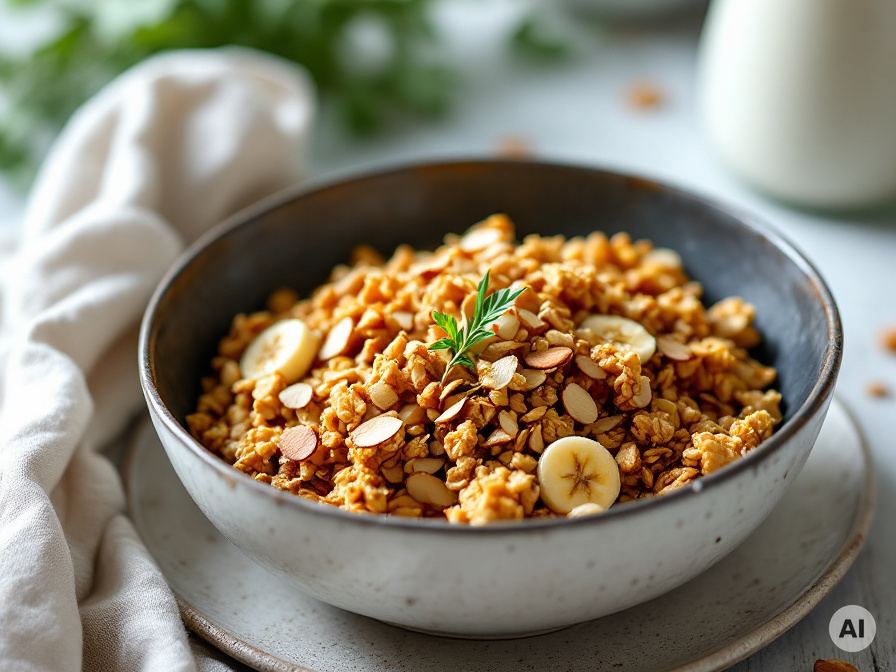 Granola mit Bananen – Snack Rezept