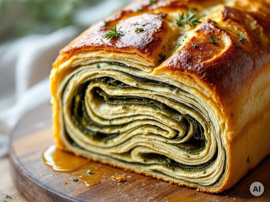 Kräuterfaltenbrot aus der Kastenform- Rezept