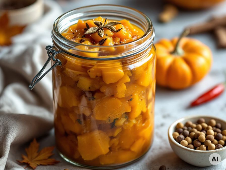 Kürbis Chutney mit Muskatblüte Rezept