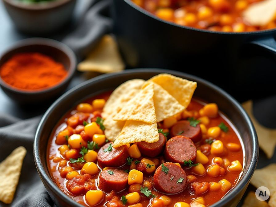 Kukuruz Topf mit Nachotopping Rezept