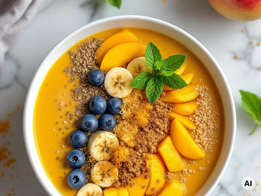Kurkuma Smoothie Bowl – Rezept