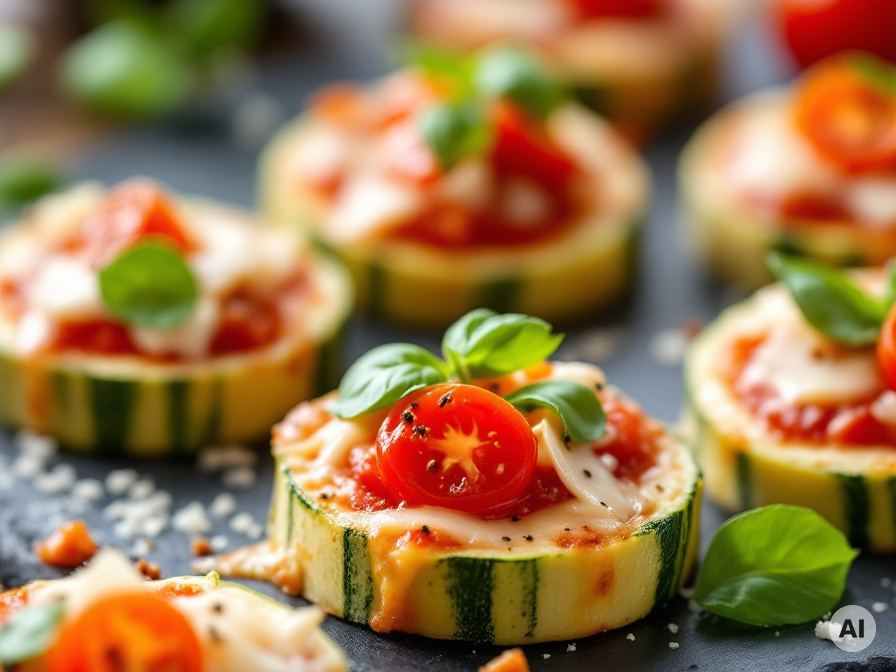 Low-Carb Zucchini-Pizzen Rezept