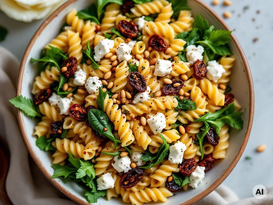 einfacher Mediteraner Nudelsalat – Rezept