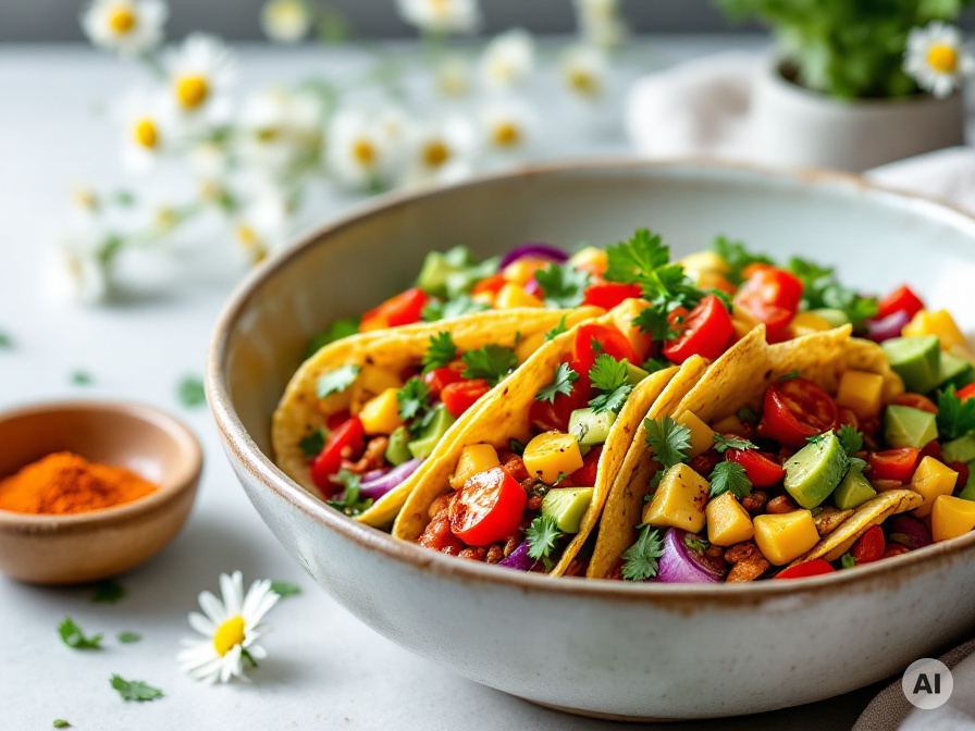 Mexikanischer Taco Salat mit Avocadodressing Rezept