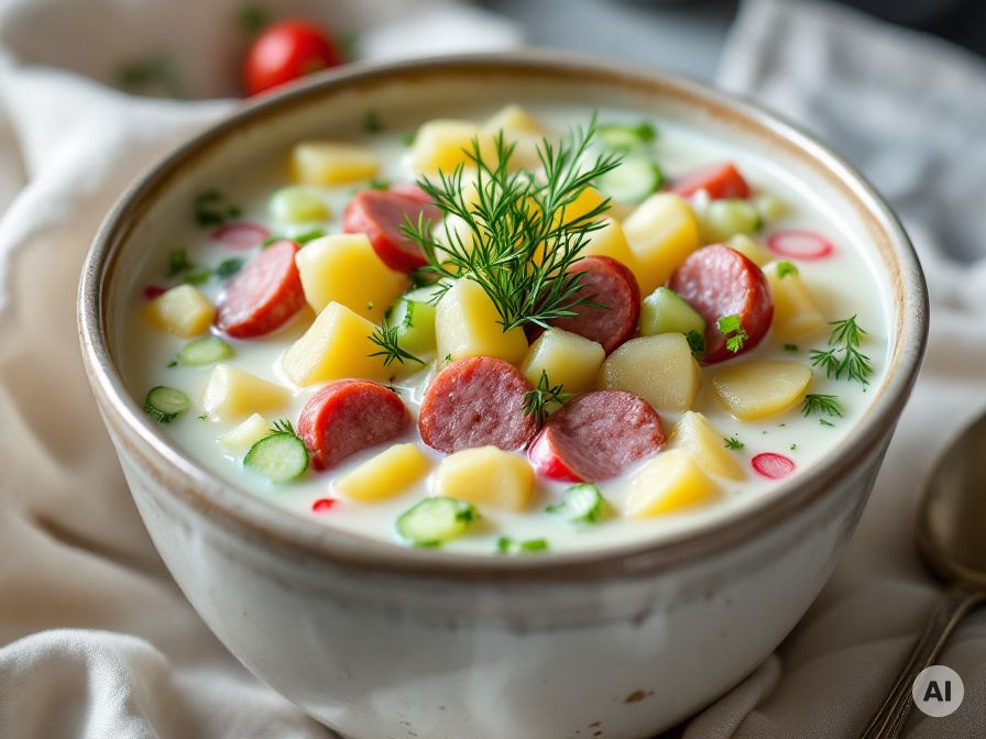 Okroschka – kalte Gurkensuppe