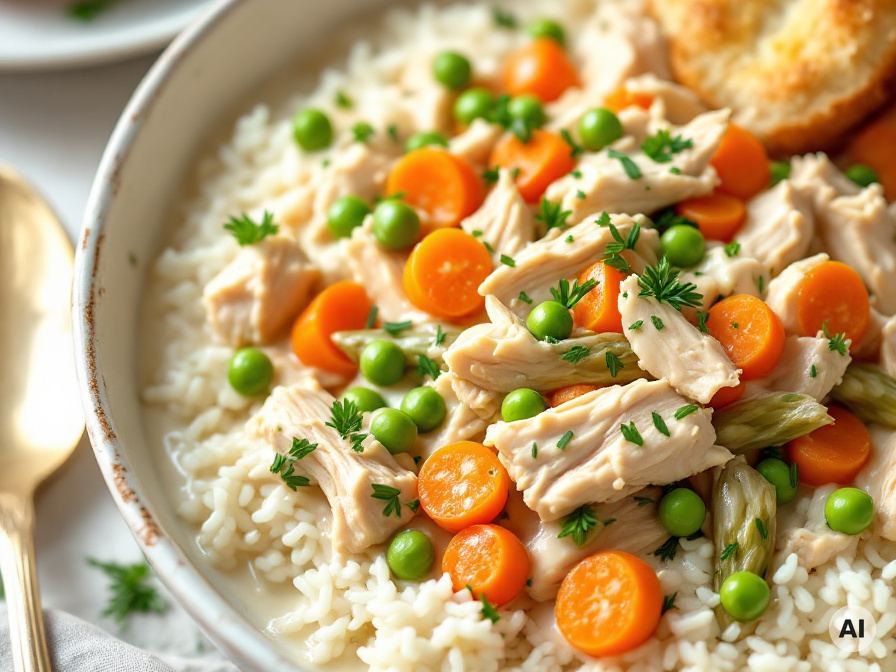Schnelles Hühnerfrikassee – Rezept