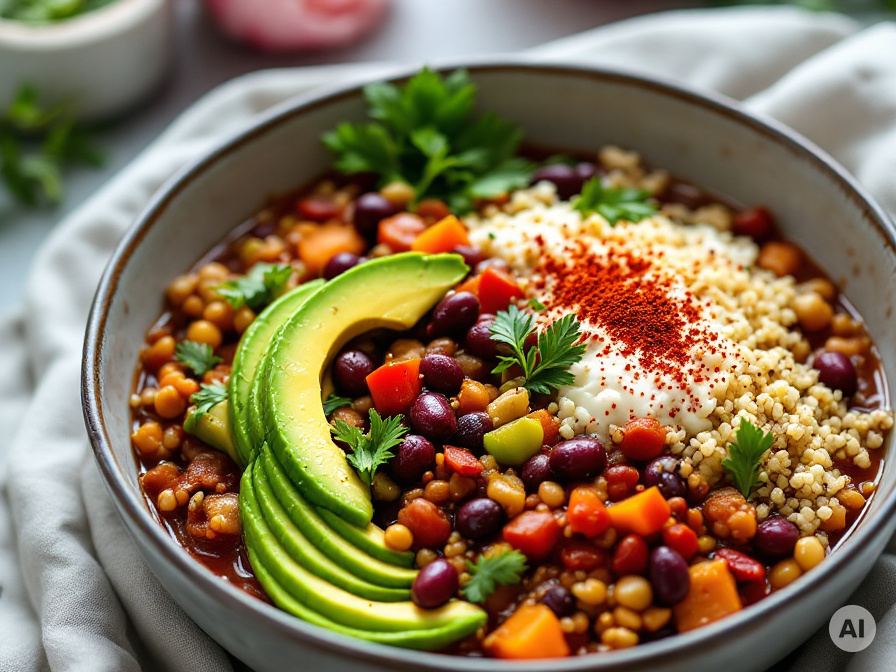 One Pot Quinoa Chili Bowl Rezept