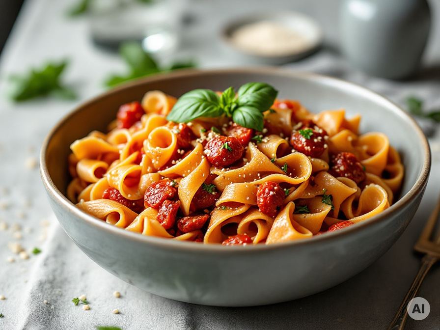Pasta mit Tomatenpesto – Rezept