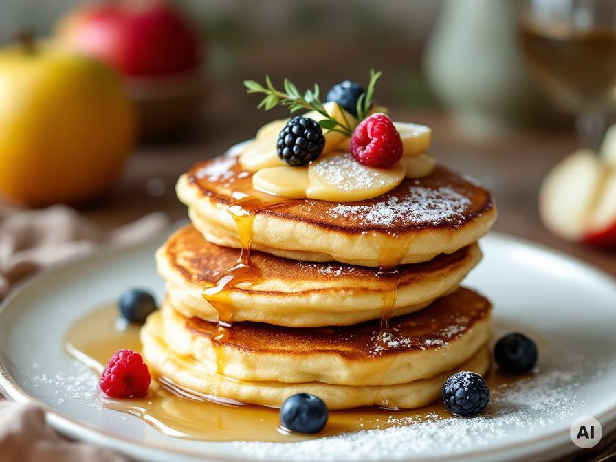 Pfannkuchen mit Apfel und Quark für Kinder-Rezept